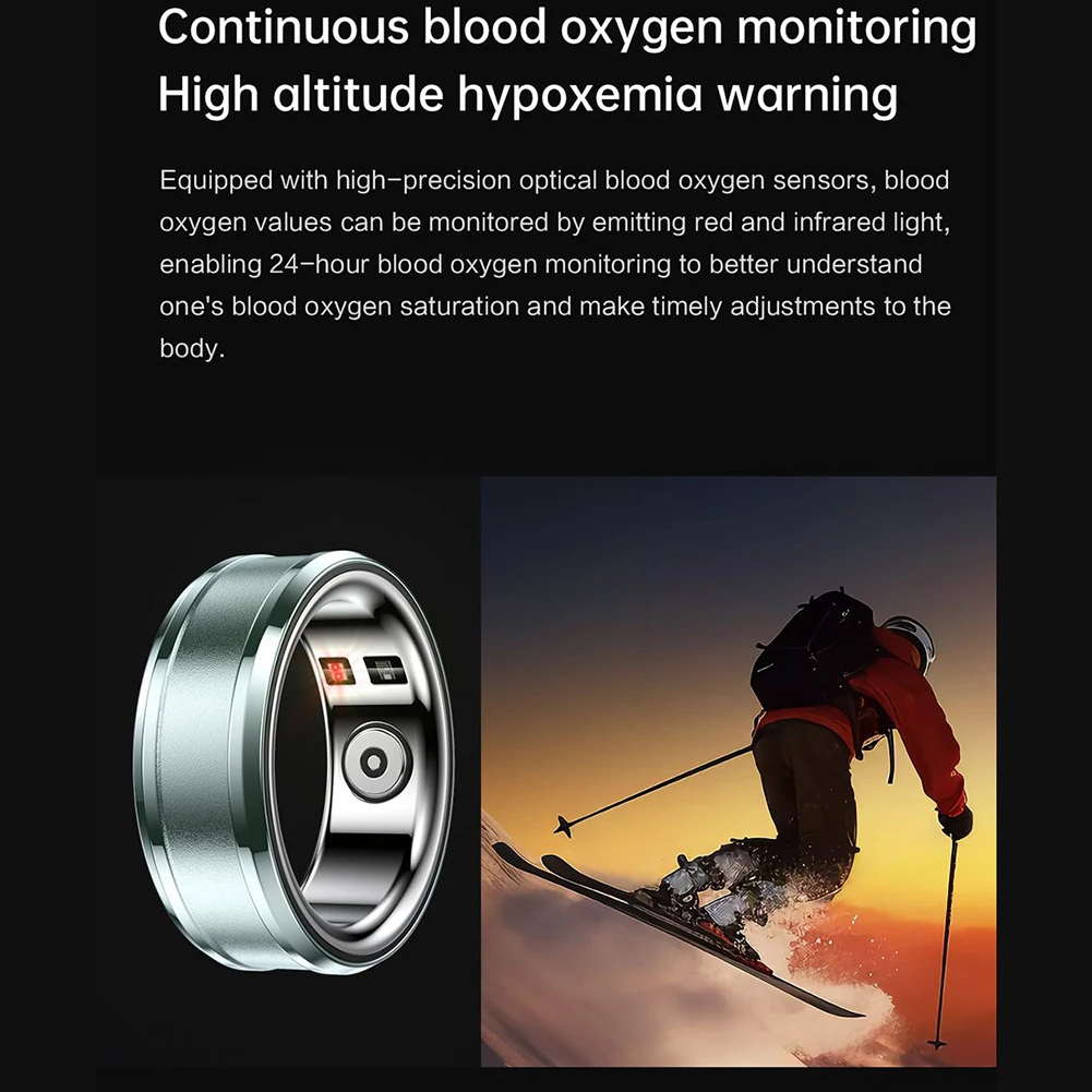 

Ring for Women and Men Magnetic Fast Charging International Standard Size 24 Hour Blood Oxygen Monitoring