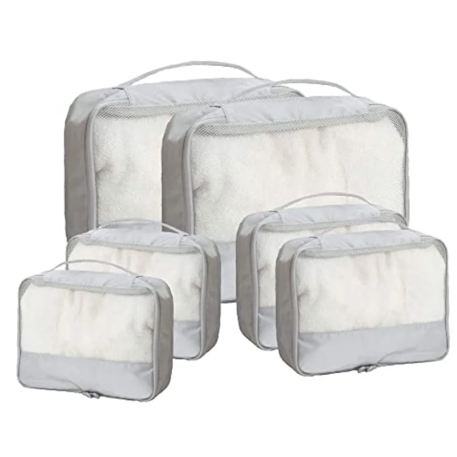 

Набор из 6 органайзеров для чемоданов и ручной клади: легкие дорожные сумки для экономии места, аксессуары для путешествий, мешки для хранения одежды