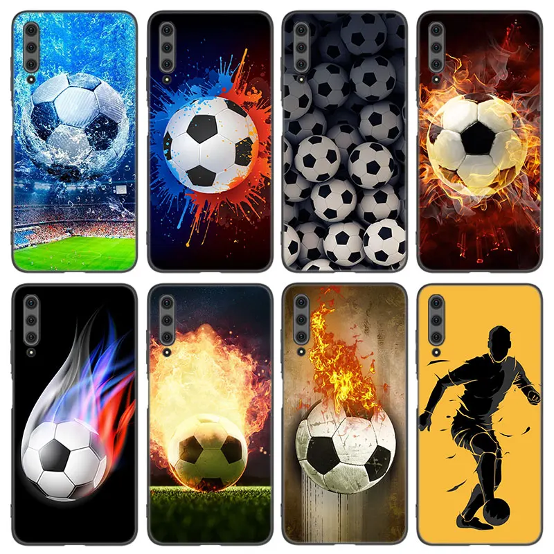 Fire Football Soccer Ball Phone Case For Huawei Honor 7A 8A 9X 20 Pro 8 10X Lite 9A 8C 9C 20E 7S 8S 20S 8X 10i 20i 30i Cover