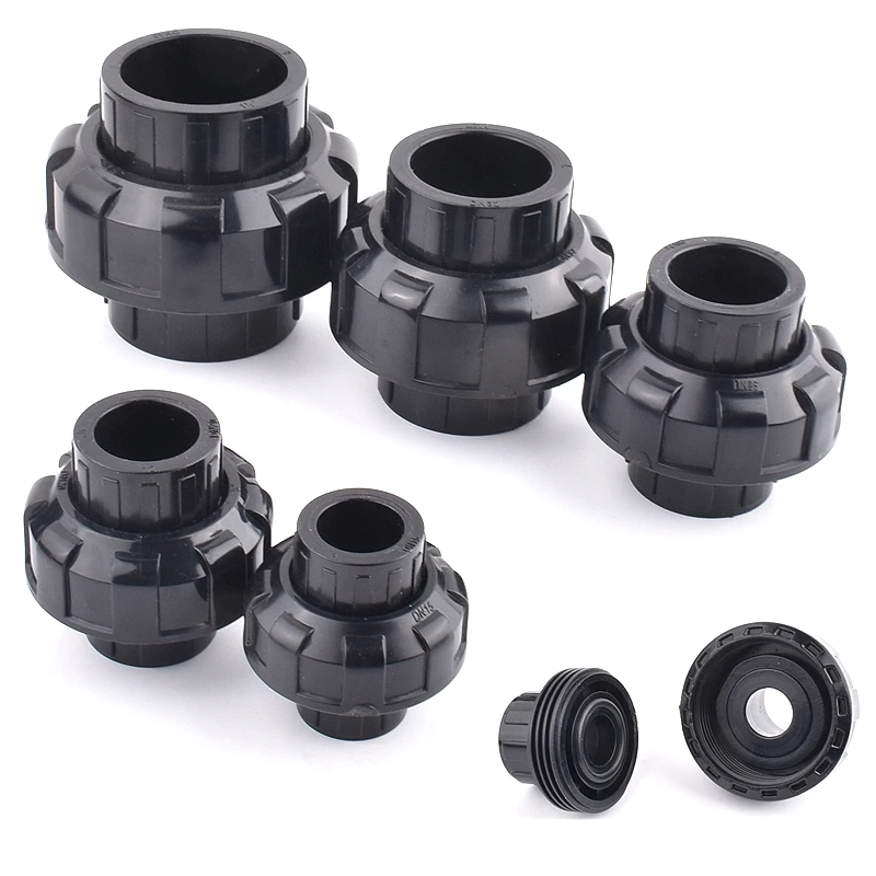 20-50mm Black UPVC Pipe Connector Straight Elbow Tee Joint Aquarium Drainage Tube Fittings Garden Irrigation DIY Accessories