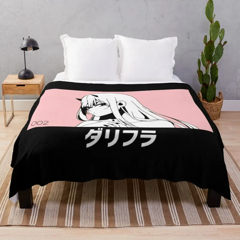 Zero Two 002 Throw Blanket Lightweight Cozy Blanket for Bed Sofa