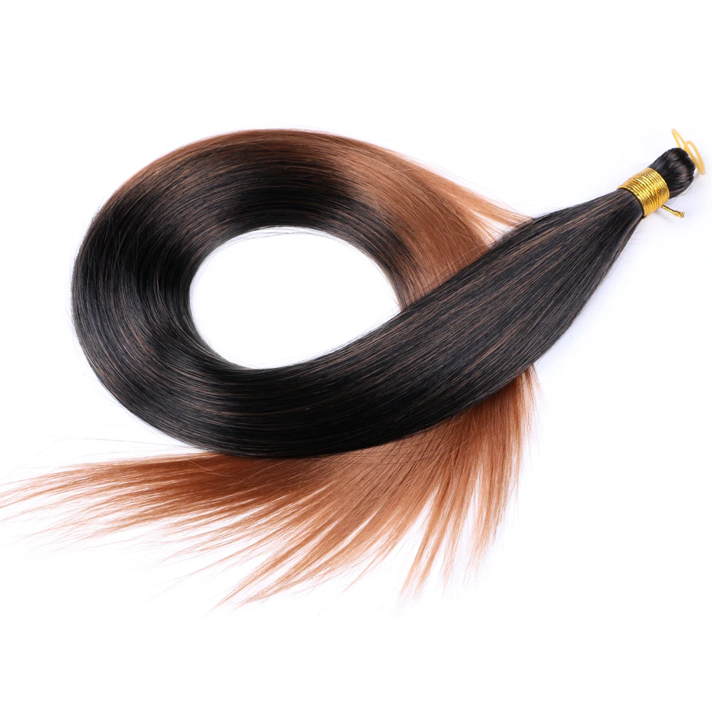 Bellqueen-Straight Pony Hair Extension para mulheres, Pacotes de tranças de crochê, tranças sintéticas, 22 polegadas, cinza, massa