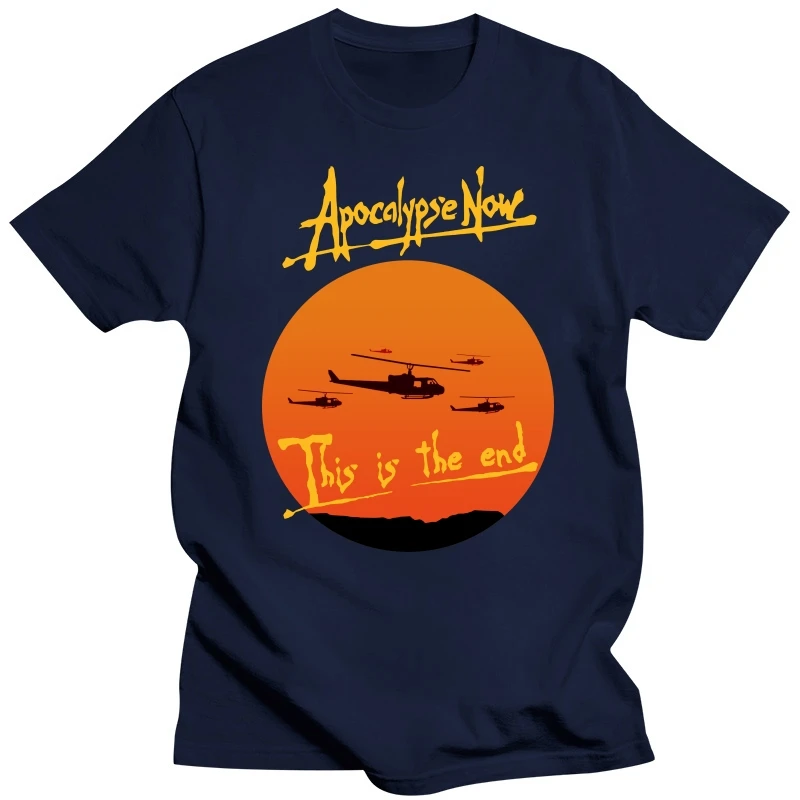 Retro Apocalypse Now T Shirt Men Short Sleeve This Is The End 80s Film Vietnam War Congo Tee Cotton Helicopters T-Shirts