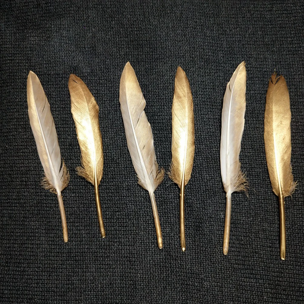 

50 pcs Golden Foil 10-15Cm Natural Decorative For Diy Crafts Wedding Party Decor Hair Accessories Golden Diy Decorative