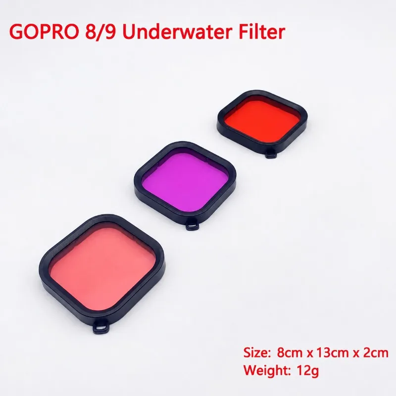 Filters for GoPro 8 9 10 11 12 13 Dive Lens Waterproof Deep Sea Filter Underwater Shooting Action Camera Replacement Accessory
