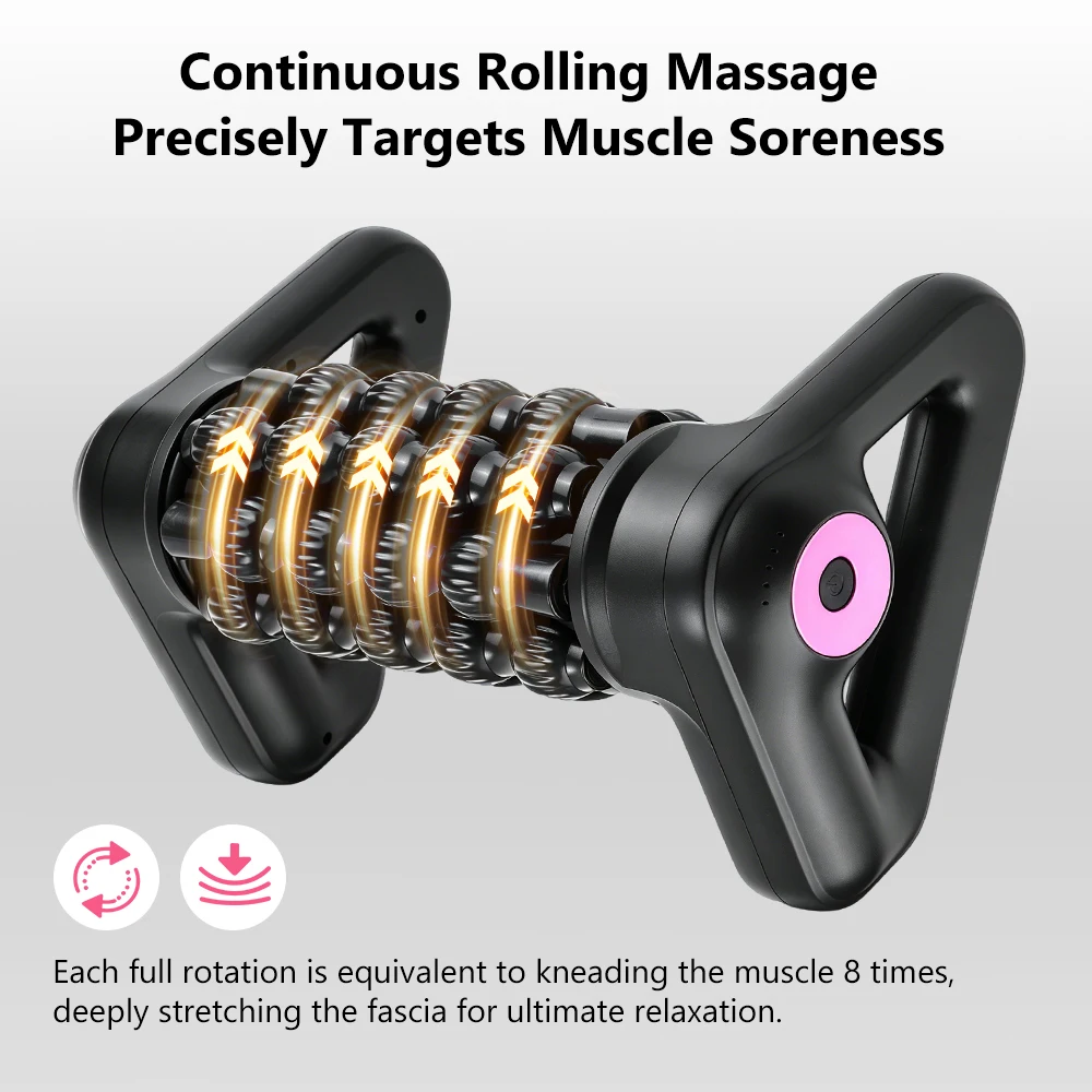 Roller Massage Impactor Deep Tissue Muscle Relaxation Rechargeable Cordless Relieve Post Exercise Fatigue Foot and Lower Leg
