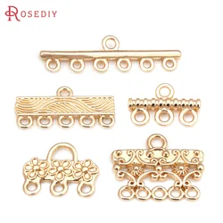 18K Gold Color Brass Necklaces Connector Clasps High Quality Diy Jewelry Making Supplies Earrings Accessories for Women