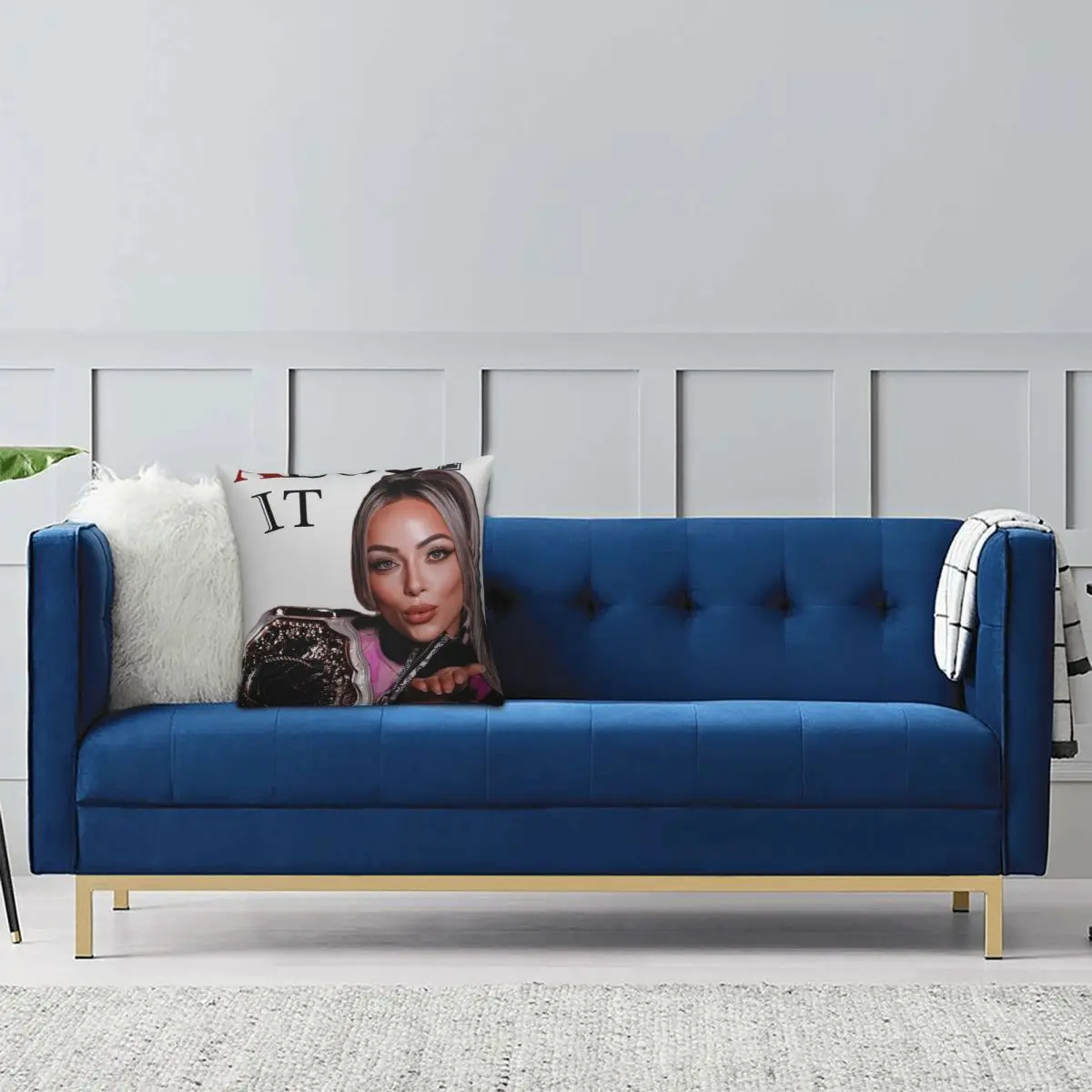 Liv Morgan Square Pillowcase Pillow Cover Cushion Throw Pillow for Home Bedroom Car
