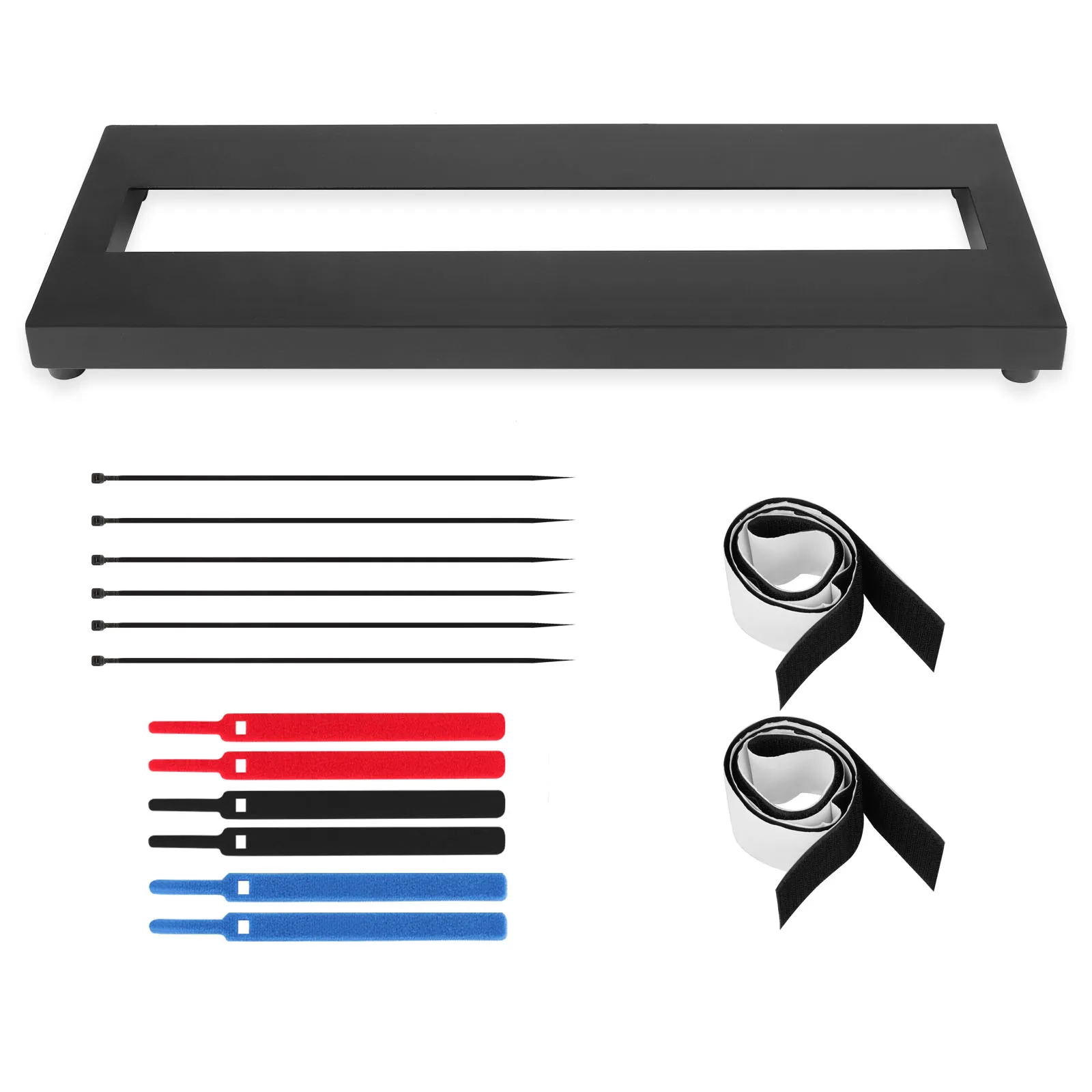 

Guitar Effect Pedalboard Mini 38X14.5 CM DIY Make By Aluminium Alloy with Magic Tape +Cable Ties