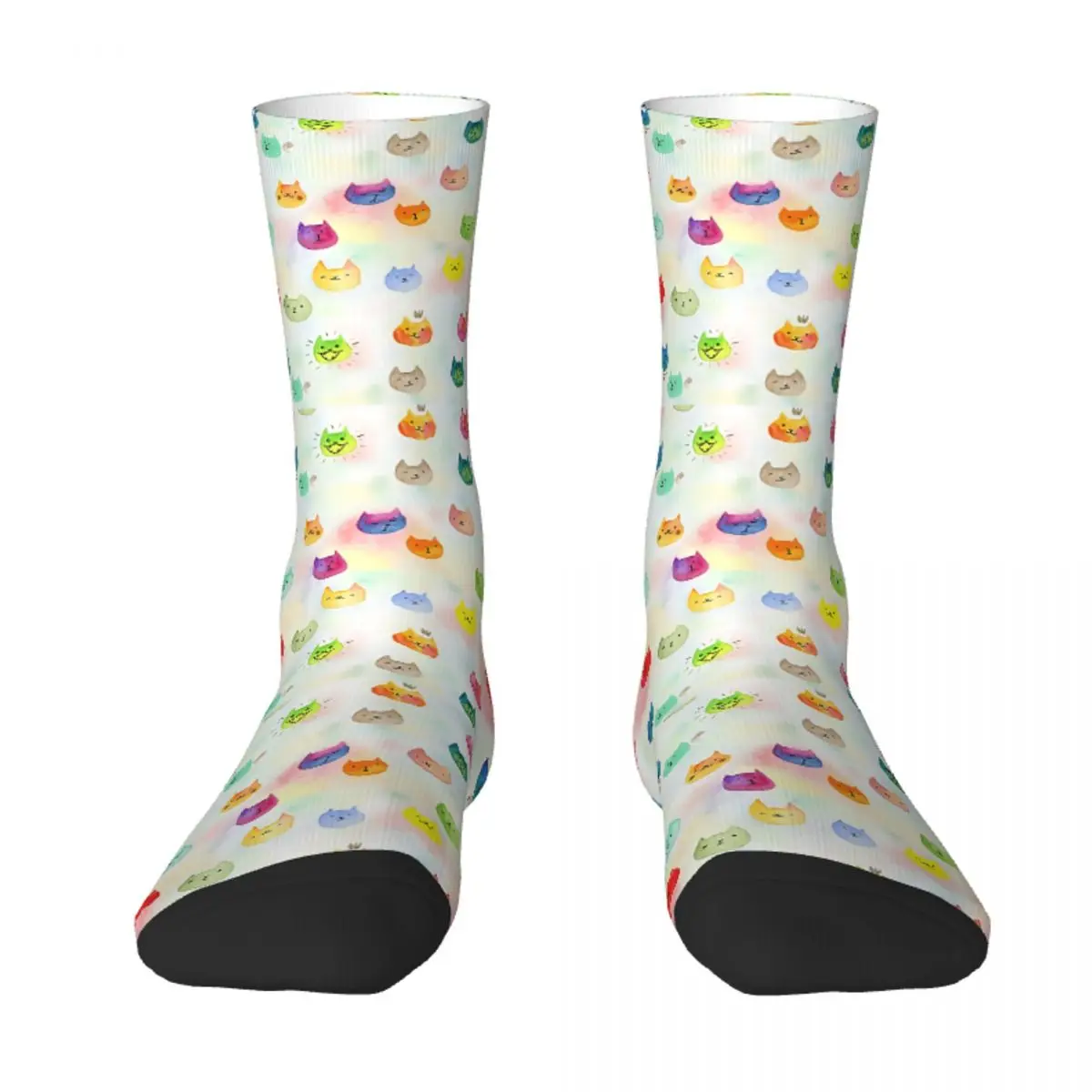 

Cat Confetti Socks Male Mens Women Summer Stockings Printed