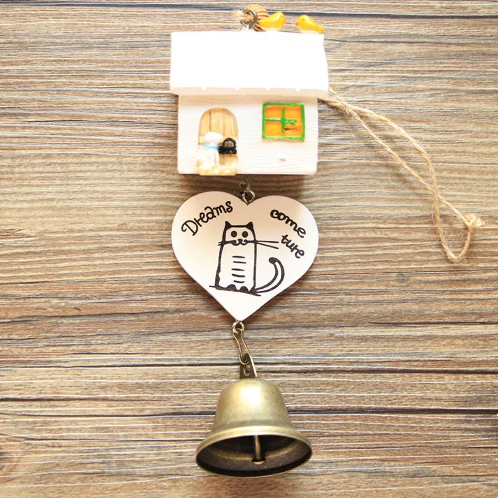 

2Pcs Wooden Cabin Wind Chime Home Garden Decor Creative Pendant Clear Sound Relaxation Wind Chime Hanging Pendant Decor