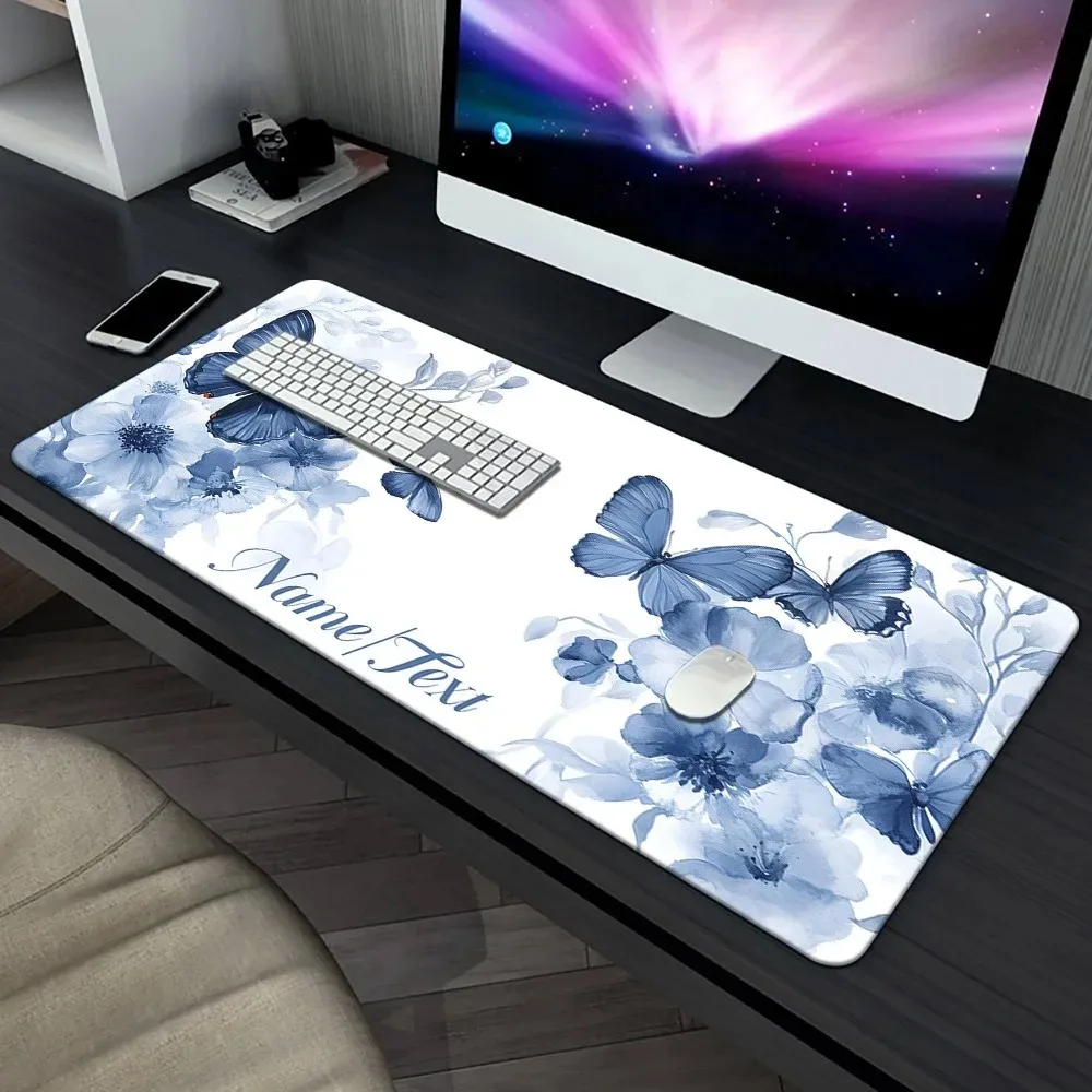 1 Pack Healing Dream Butterfly Custom Waterproof Large Mouse Pad, HD Fine Print Wide Decor Keyboard Mat For Home Office Game
