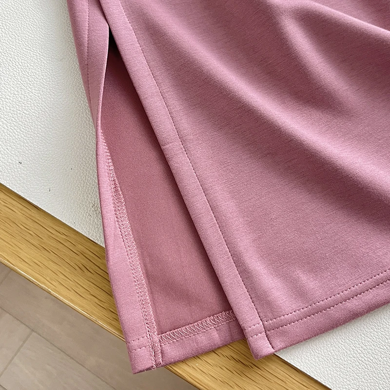 Mod Air Layer Sport Casual lange rok Hoge taille Zijsplit Rechte pijpen f Body Rok voor jonge meisjes