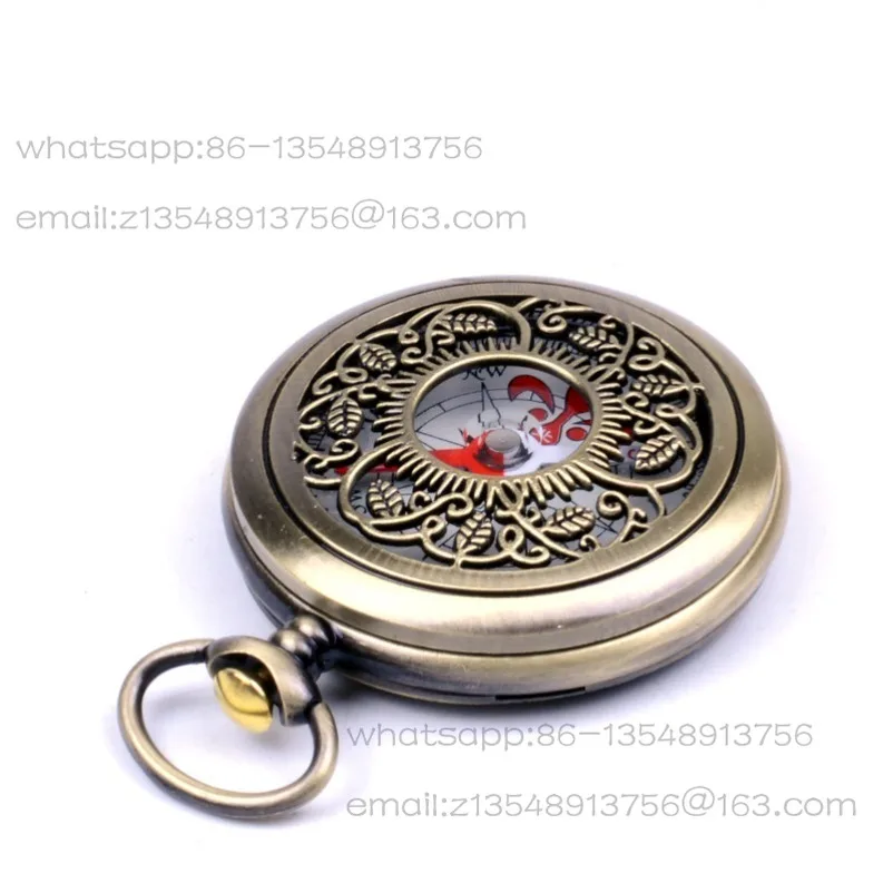 Retro Fashion Pocket Watch Compass Waterproof Luminous High Precision Pocket Portable Flap Compass Outdoor