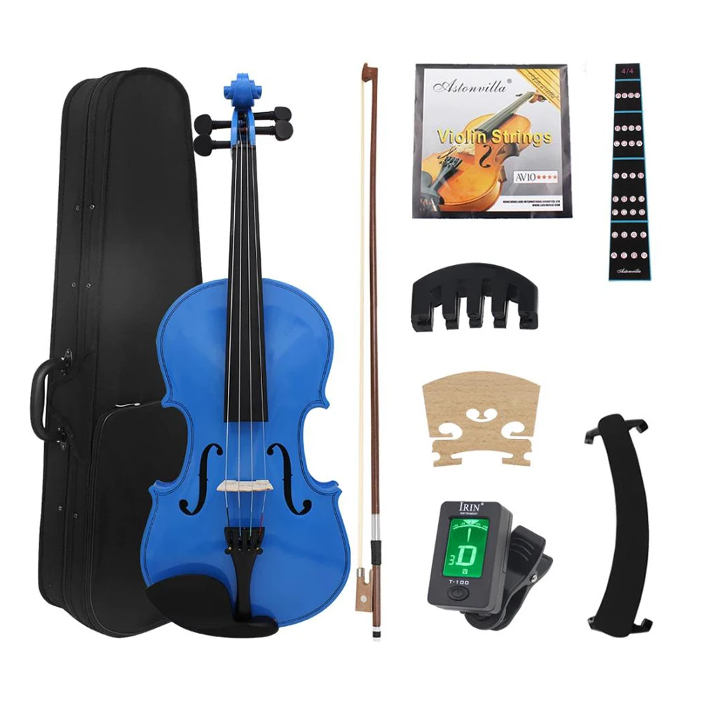 

IRIN V-10 4/4 Colorful Violin Solid Wood Violin Set with Case Accessories Professional Stringed Instruments Violin for Practice