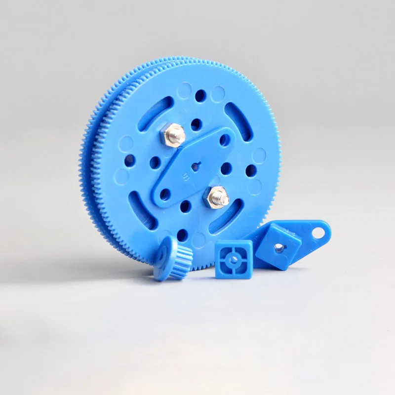 Plastic Gears Set DIY Assembly Gear Motor Gearbox MXL Square Hole 96T/64T Plastic Motor Gear Synchronous Pulley Set Accessories