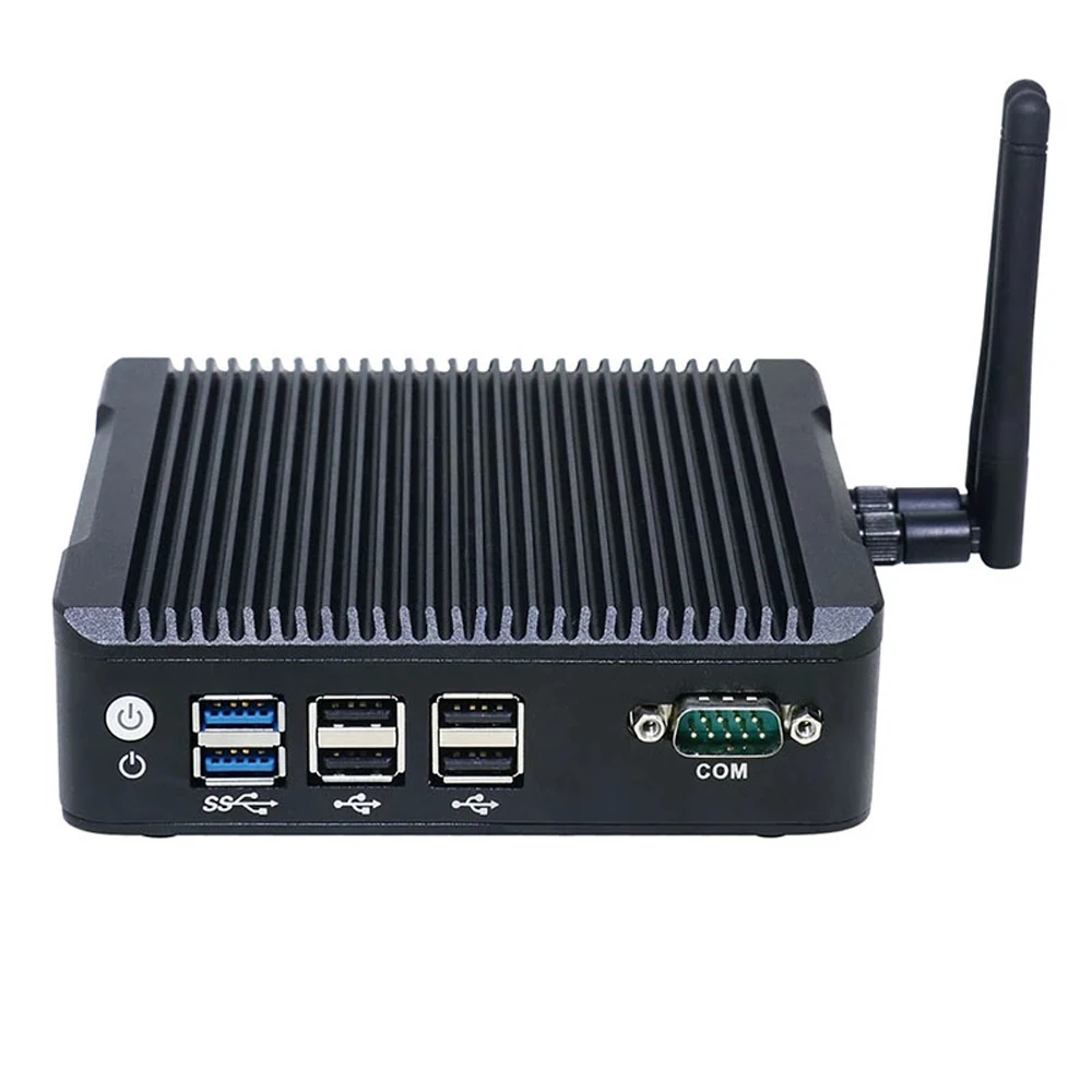 Triplehead Fanless Mini Pc Met Dp 2 * Hdmi 2 * Com Of 1 * Com Palm Mini Computer Intel quad Core N3700 Tv Box Win7/10 Linux Htpc