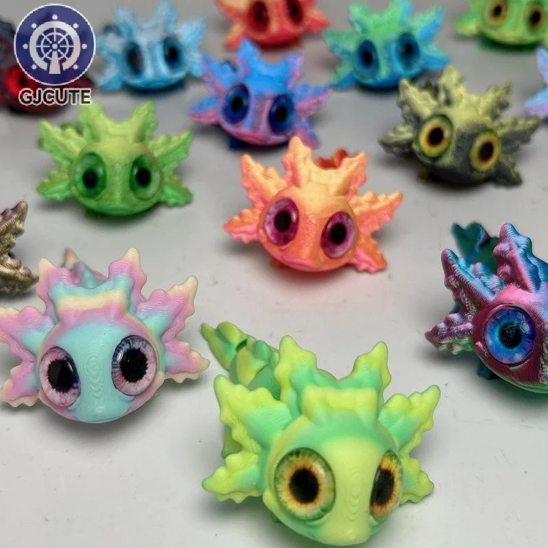 

Lifelike Eyes 3D Printed Salamander Figure with Articulated Joints for Home Accessories and Kids Presents
