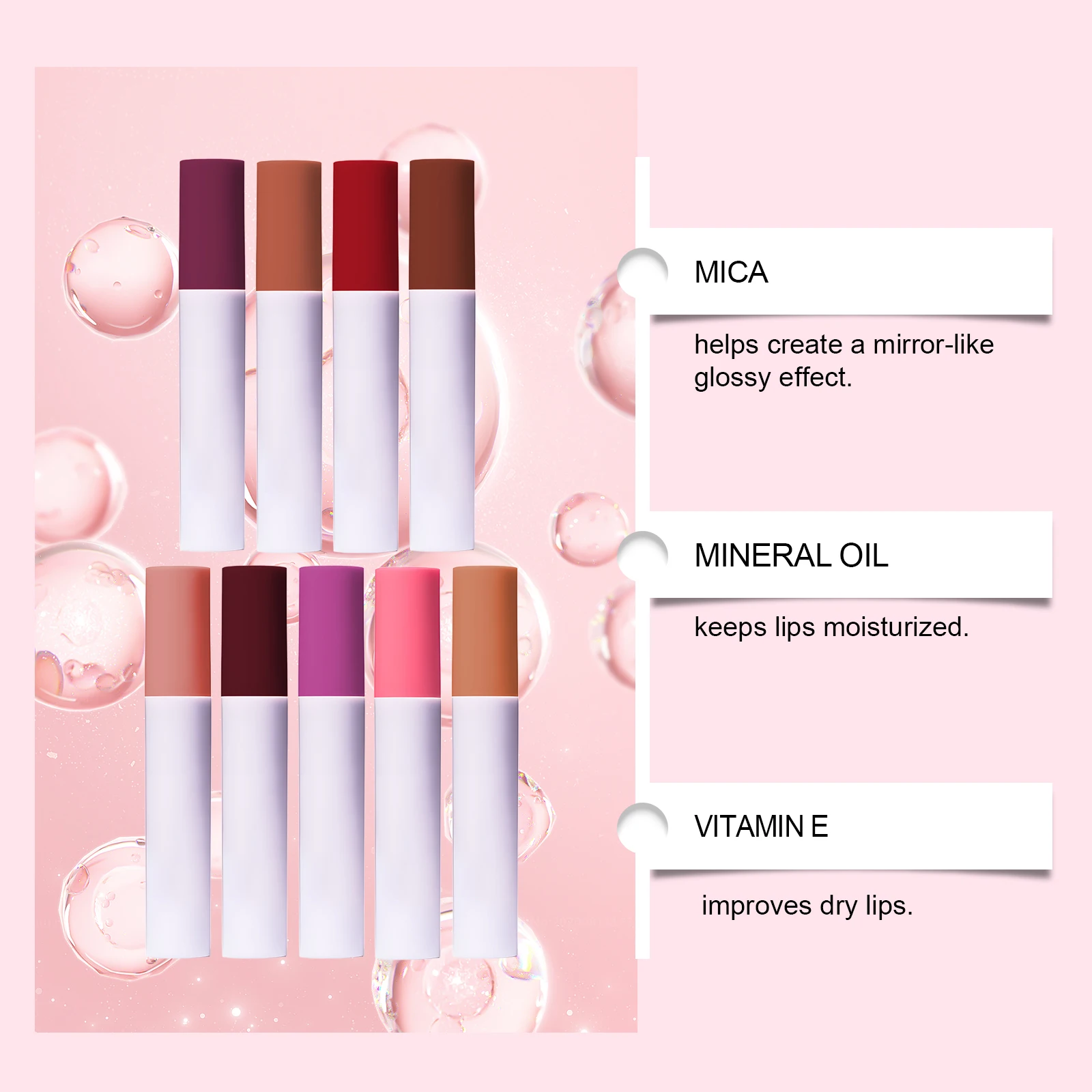 Feuchtigkeitsspendendes Lippenöl, feuchtigkeitsspendend, glänzend, verspiegelnd, nicht klebend, langlebig, nährend, getönt, für Frauen, aufpolsternd, Premium-Formel