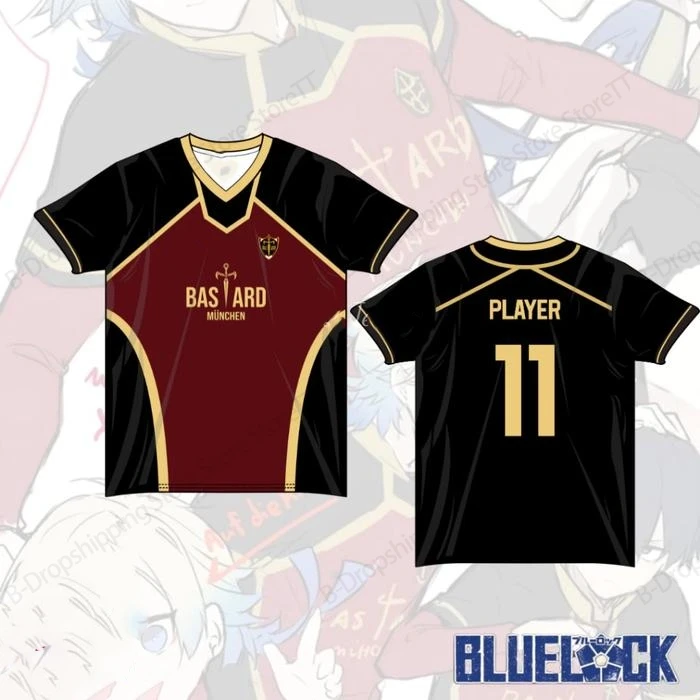 

Джерси Футзальный Исаги Синий Замок Аниме Бастард Мюнхен Футболка с 3d принтом Мужчины Женщины Модные топы с v-образным вырезом Футболки Спортивная футболка Дети