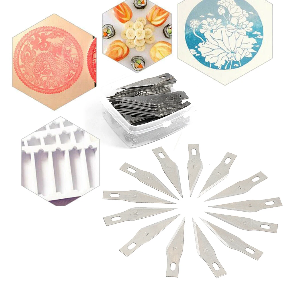 Imagem -06 - Lâminas para Kit de Ferramentas X-acto Exacto Cortador Gravura Artesanal Reparo de Facas Ferramentas Manuais Estilo Hobby Artesanato Multi Ferramenta 11