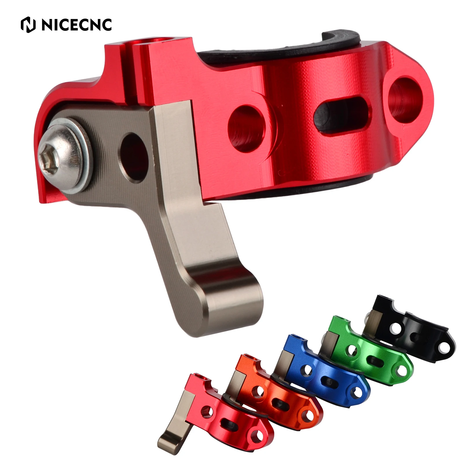 NICECNC Motocross Aluminium Universal Rotating Bar Clamp Hot Start Lever For Honda XR650L XR650R 2000-2007 XR250L CR125R CR250R