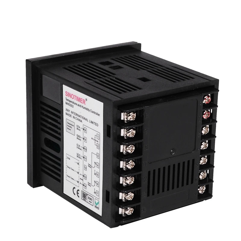 SINOTIMER Temperature Humidity Controller, MH0302 Panel Mounted Digital Temperature and Humidity Controller Sensor
