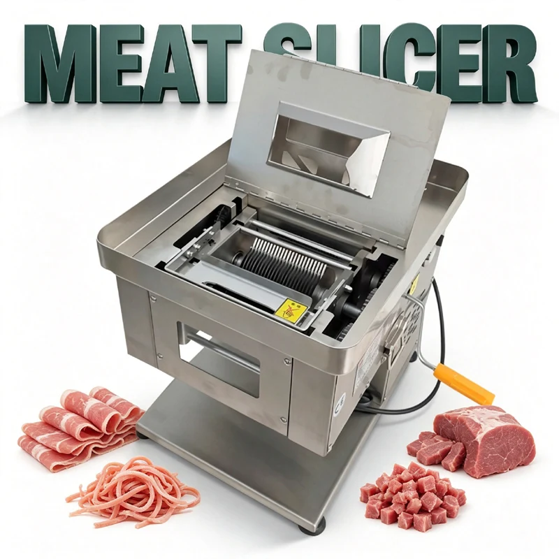 Automatic Meat Shredding Machine Commercial Household Stainless Steel Fast Meat Processing Machine Slicing Machine