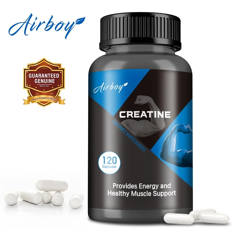 Creatine Capsules - Creatine Monohydrate - Enhances Muscle Endurance and Energy Support, Improves Athletic Performance