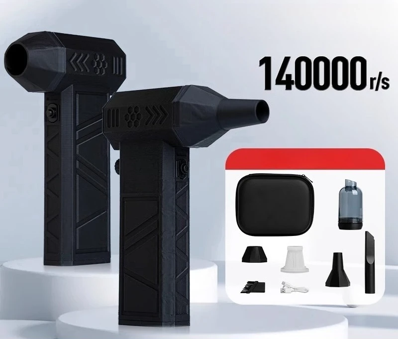 

140,000 turn high speed turbine brushless motor violent fan super strong fan suction blowing integrated handheld camping wind