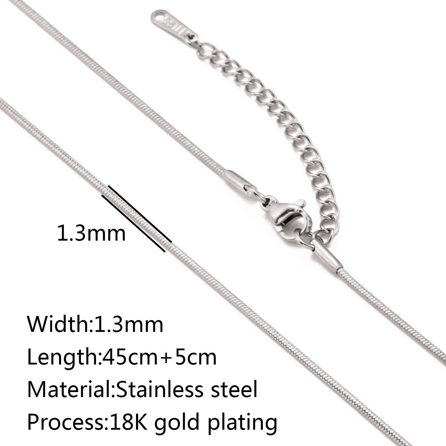 5pc 18K goudkleur PVD verguld roestvrij staal Cuba Cross O Ripple Twisted Chain ketting verstelbare ketting DIY ketting groothandel