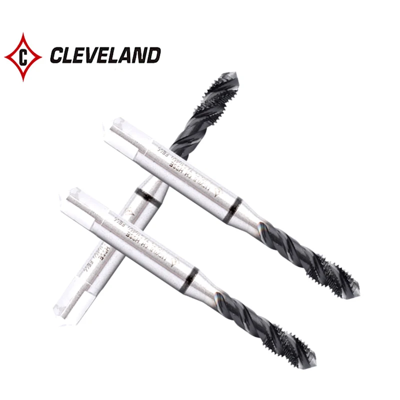 CLEVELAND HSSE-M35 dengan JP lapisan Spiral bergalur Tap M2 M2.5 M3 M4 M5 M6 M8 M10 M12 M14 M16 mesin sekrup keran benang untuk baja