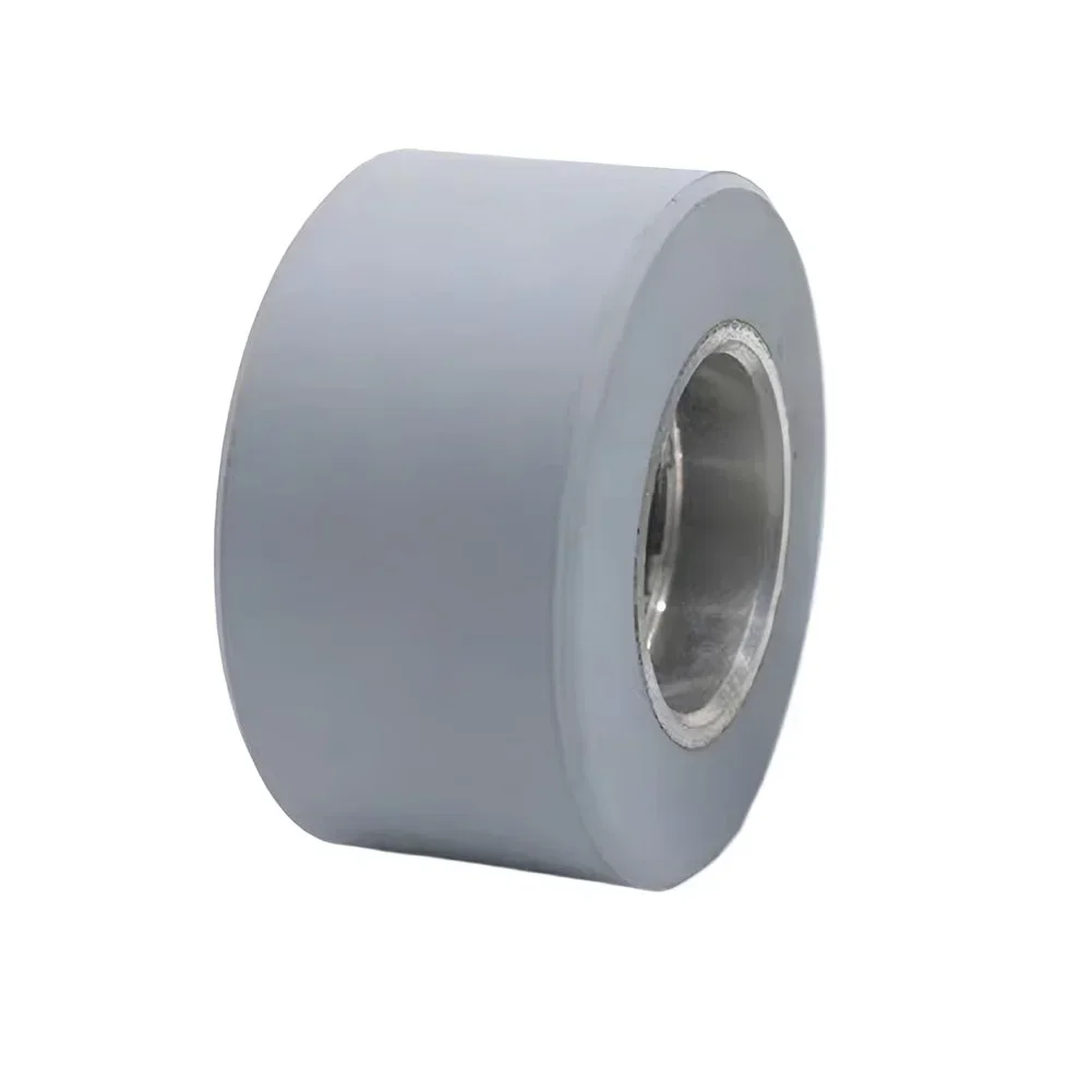 Single Rubber Press Wheel 48x8x25mm With Bearing Assembly Compatible With For Edge Banding Machines Gray Color