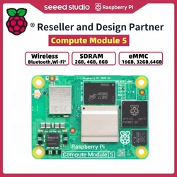 Official Raspberry Pi Compute Module 5 - 4GB RAM,32GB eMMC,2.4/5.0GHz Wi-Fi & Bluetooth 5.0, CM5102016, CM5104032