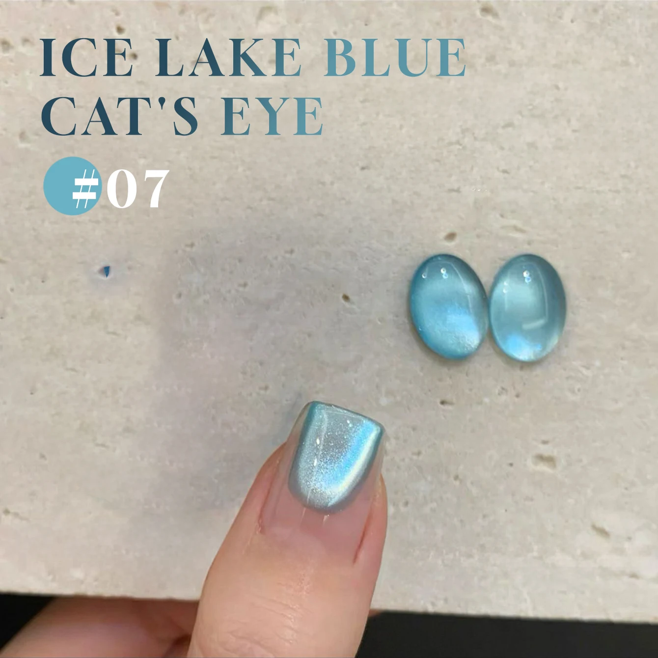 1-18 pz TC Ice Lake Blue Cat Eye Gel Smalto per unghie Puro Desiderio Blue Cat Eyes Estate Fresco Sensazione Acqua Luce Perlina di vetro Nail Art