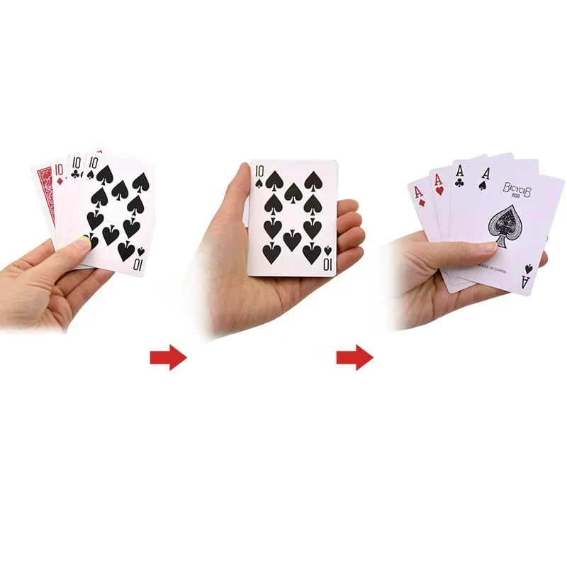 Four Cards Illusion 4 Cards Transformer Cards Change Magic Tricks Magician Close Up Accessories Gimmick Props Mentalism Comedy