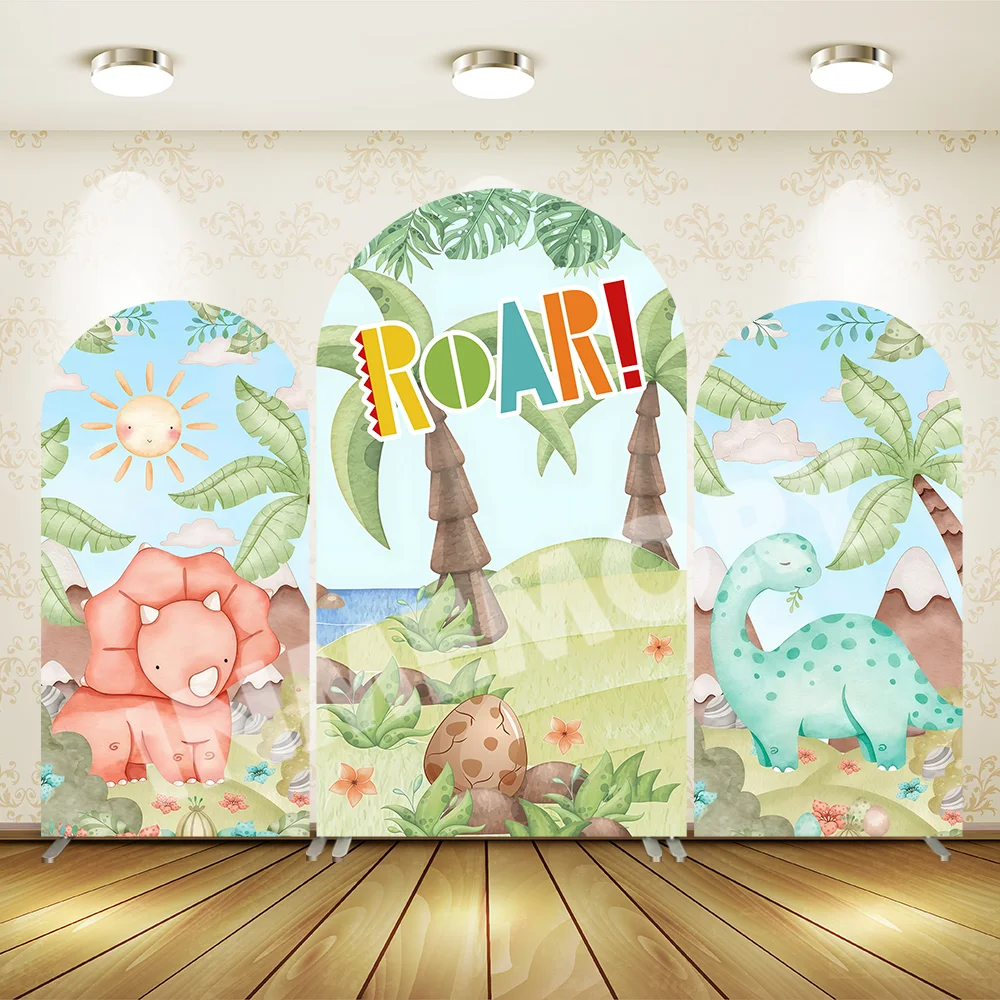 

Милый динозавр, детский душ, арка, фон, рев, детские принадлежности для дня рождения, арочные настенные панели, фон, баннер