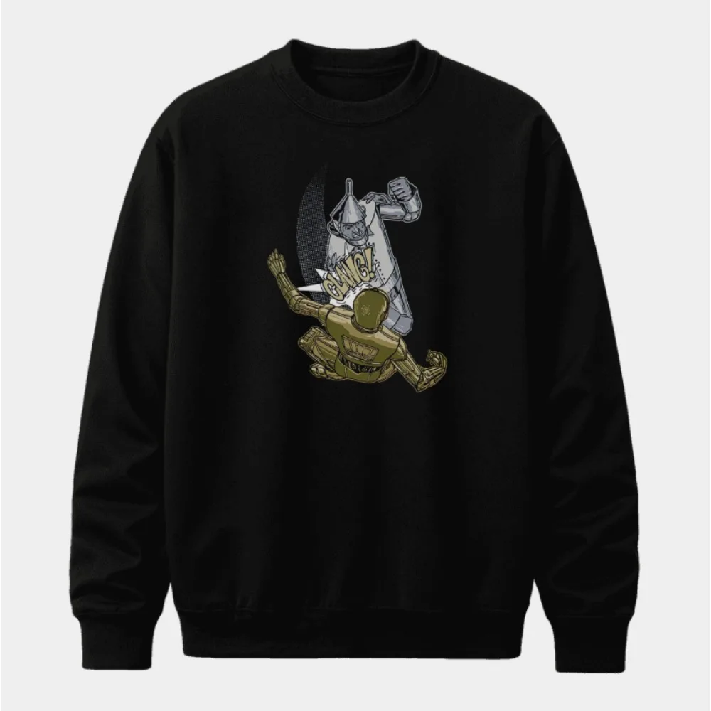 O moletom masculino e feminino estampado American Star Wars com gola redonda é uma roupa esportiva de algodão de outono solta e confortável