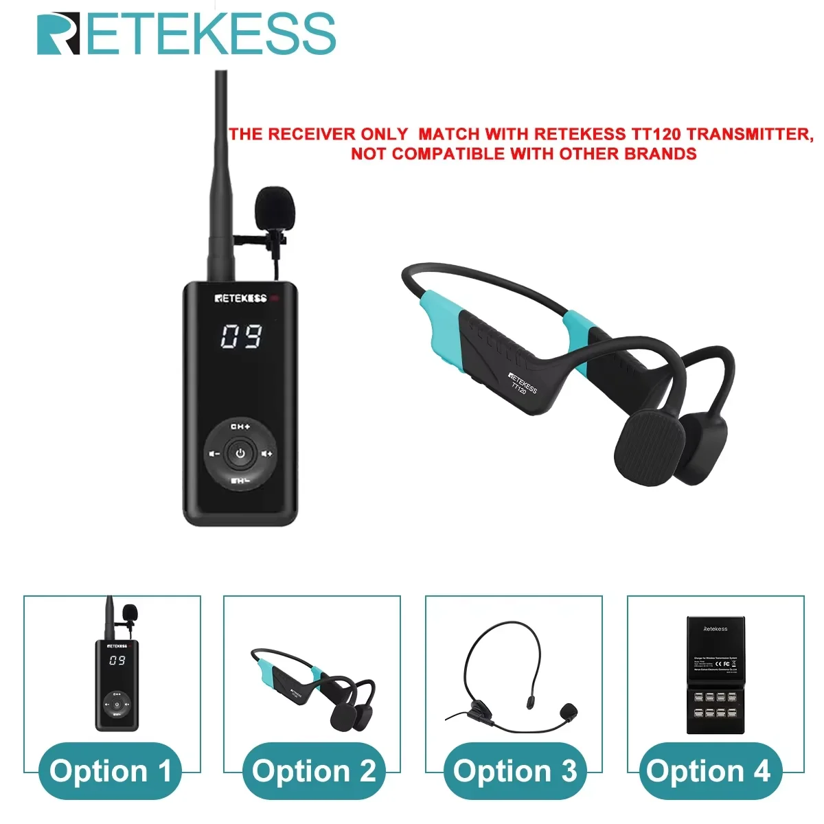Retekess TT120  Swimming Coach Microphone Transmitter Wireless Communication Tool for Swim Talk Training & Coaching Accessories