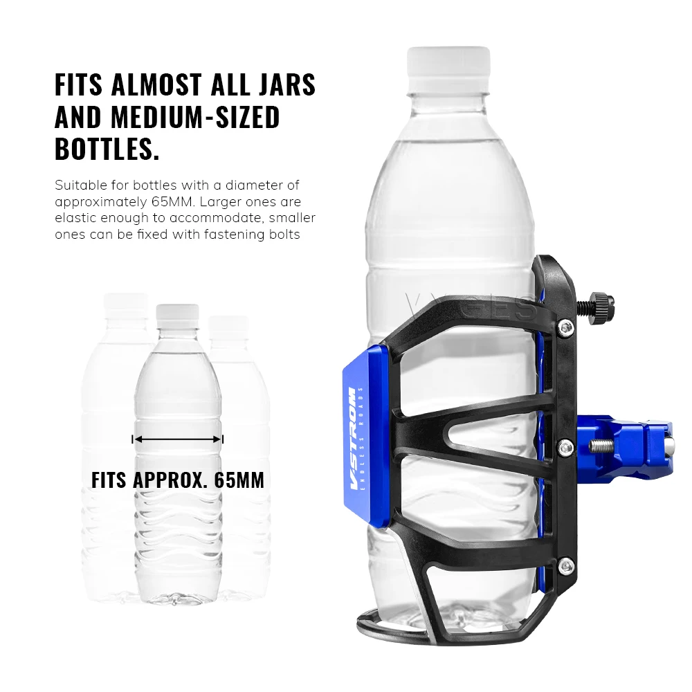 Motorcycle Beverage Water Bottle Cage Drinks Holder Water Cup Holder For Suzuki V-Strom DL1050 DL1000 DL800 DL650 DL250 VStrom