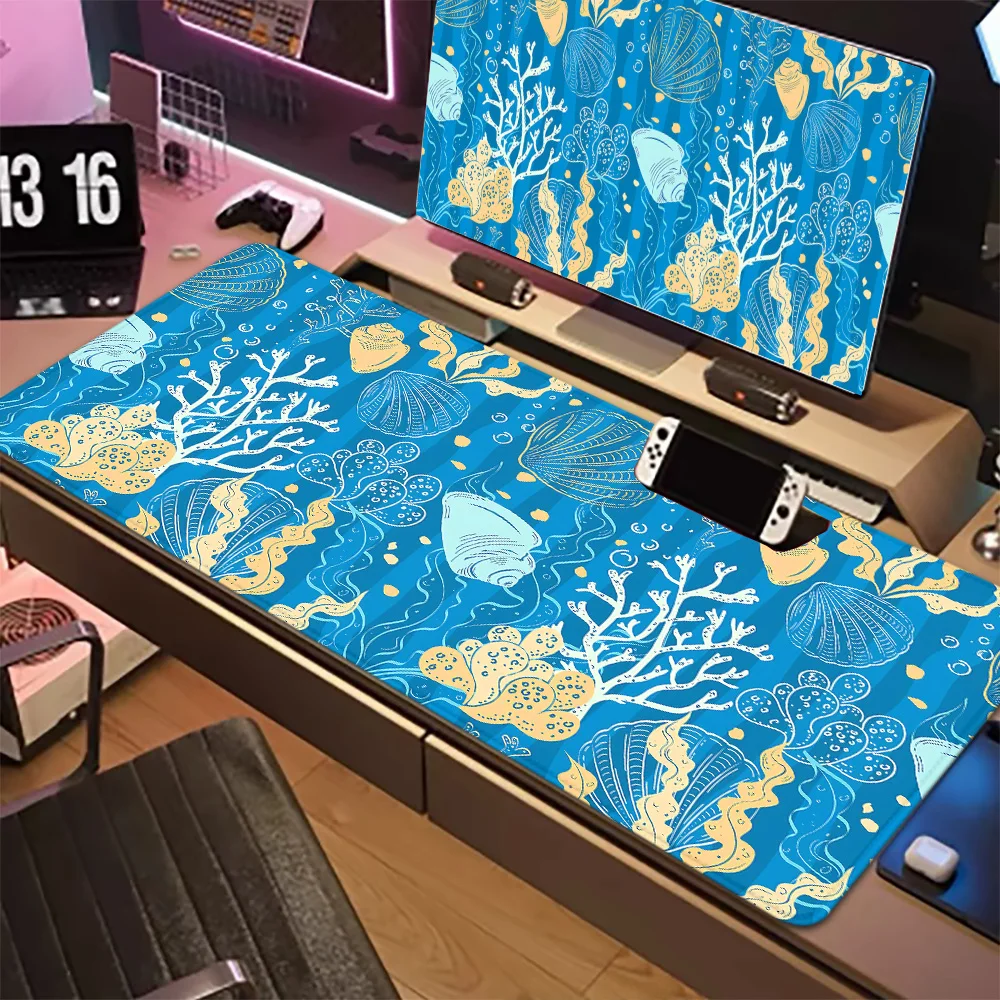 

Mosepad Seaweed Coral Computer Mat Desk Accessories Pc Gamer Mousepad Company Game Mats Mouse Anime Mause Table Decoration