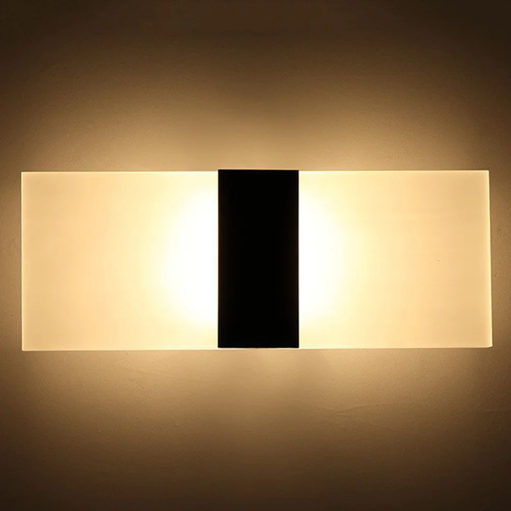 

LED Wall Lamp Black Round Modern Bedside Light Warm Indoor Lighting for Bedroom Living Room Corridor Stylish Home Wall Lamp