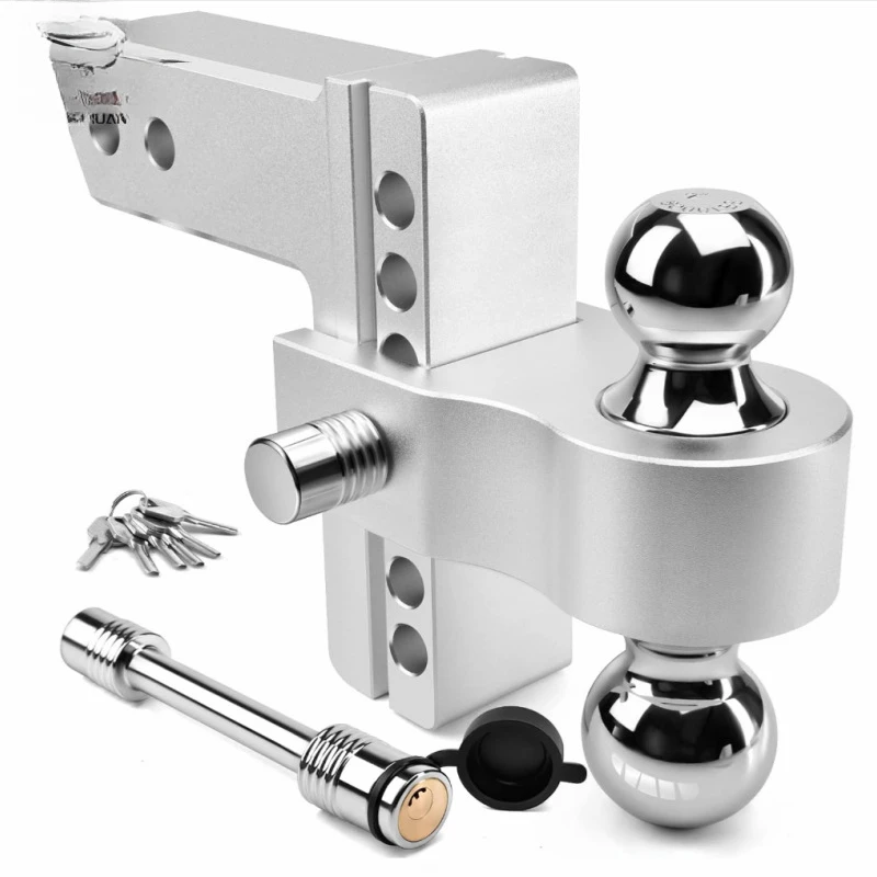 Aluminum alloy 2.5 inch trailer arm porous position high strength double ball tow