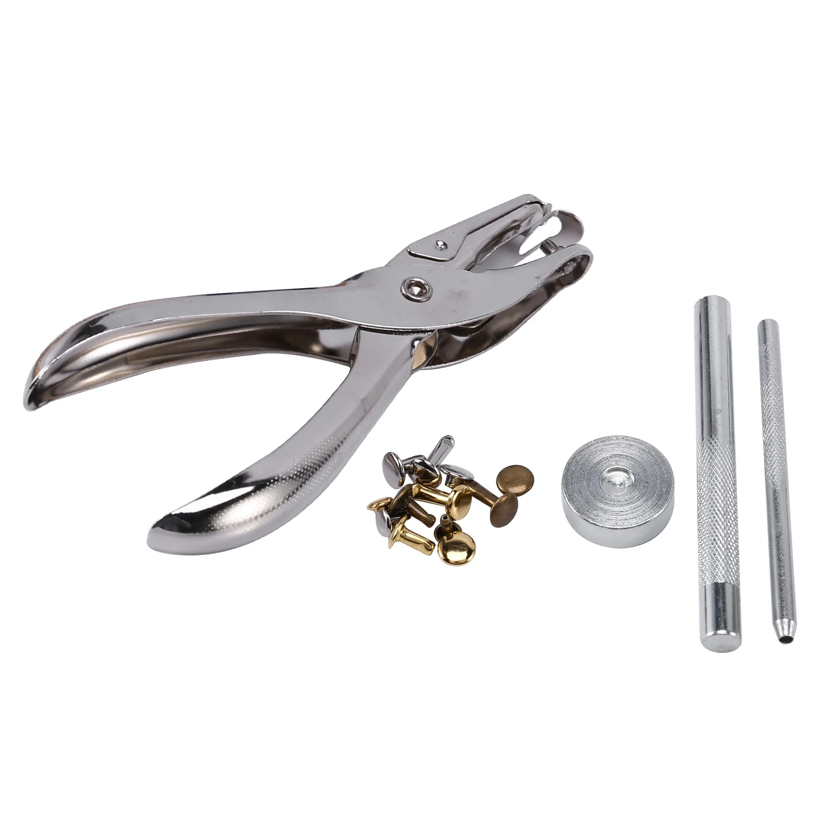 600 Sets Leather Rivets Double Cap Rivet Tubular Metal Studs With Punch Pliers Fixing Set Tools-BAAX