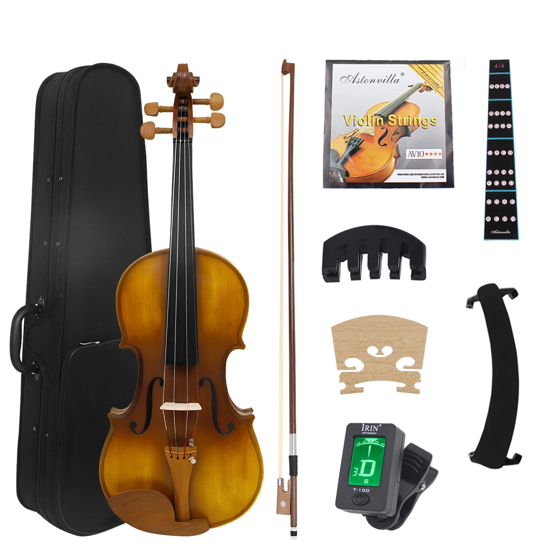 Astonvilla AV-650 4/4 Violin Spruce Top Tiger Stripe Violin Stringed Instruments For Beginners and Professional Players