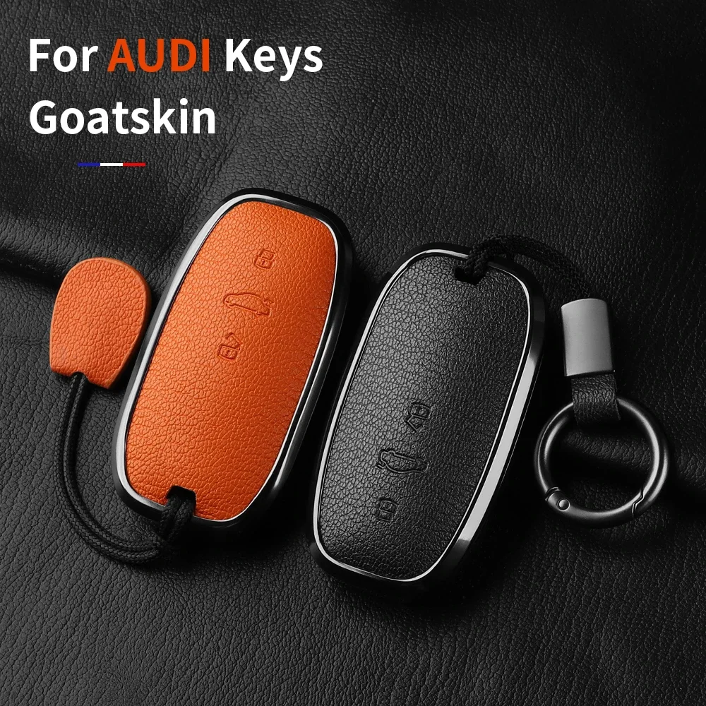 

Metal and Leather Car key Case Cover For Audi A1 A3 8V A4 B8 B9 A5 A6 C7 A7 A8 Q3 Q5 Q7 S4 S6 S7 S8 R8 TT accesorios para auto