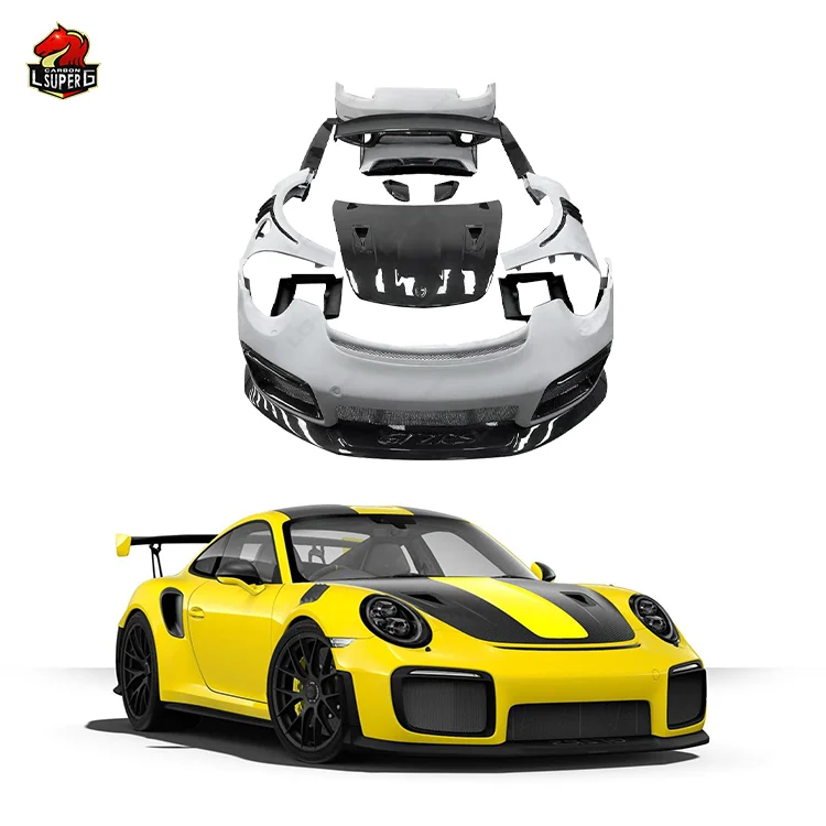 Hot Sell GT2 RS Carbon Fiber Body Kit For Porsche 911 991.2 Auto Car Parts Modification Front Rear Bumper Hood Spoiler