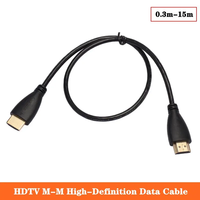 HDMI Compatible Male to Male High-Definition Data Cable Version 1.4 Supports 4K Computer TV Projector Monitoring Cable 1080P