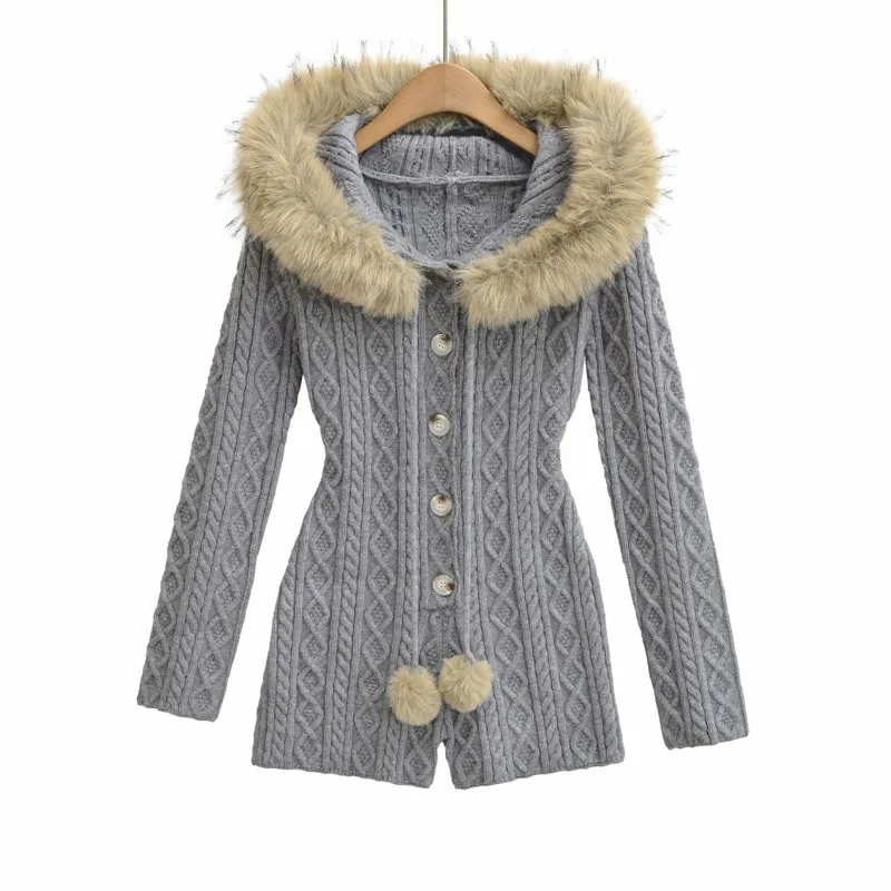 

Новый американский стиль: пикантный комбинезон с меховым воротником и капюшоном, облегающий комбинезон-шорты для женщин, модель Pure Desire VP32