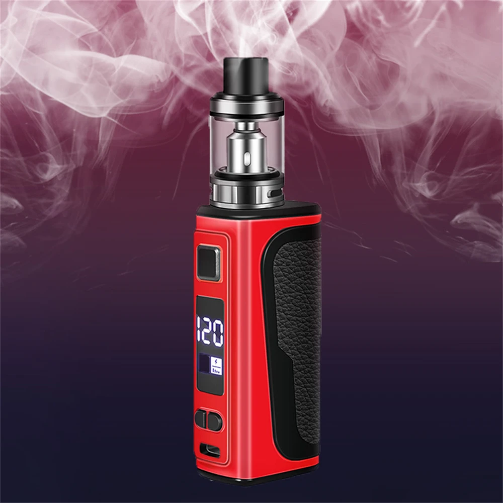 Vape Pen TC 120W Box Mod Kit 2200mah Battery 2.5ml Atomizer OLED Screen Electronic Cigarette Vaporizer Vapor Shisha Hookah Pen